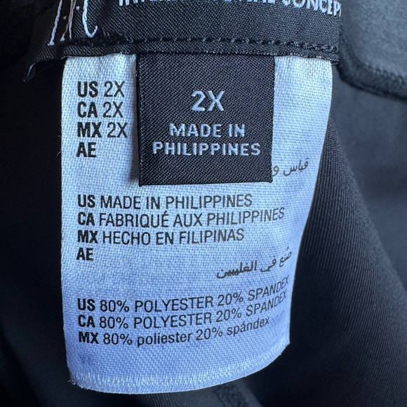 🖤 INC High Rise Faux Leather Leggings 2X Plus Compression Shine - Picture 3 of 7